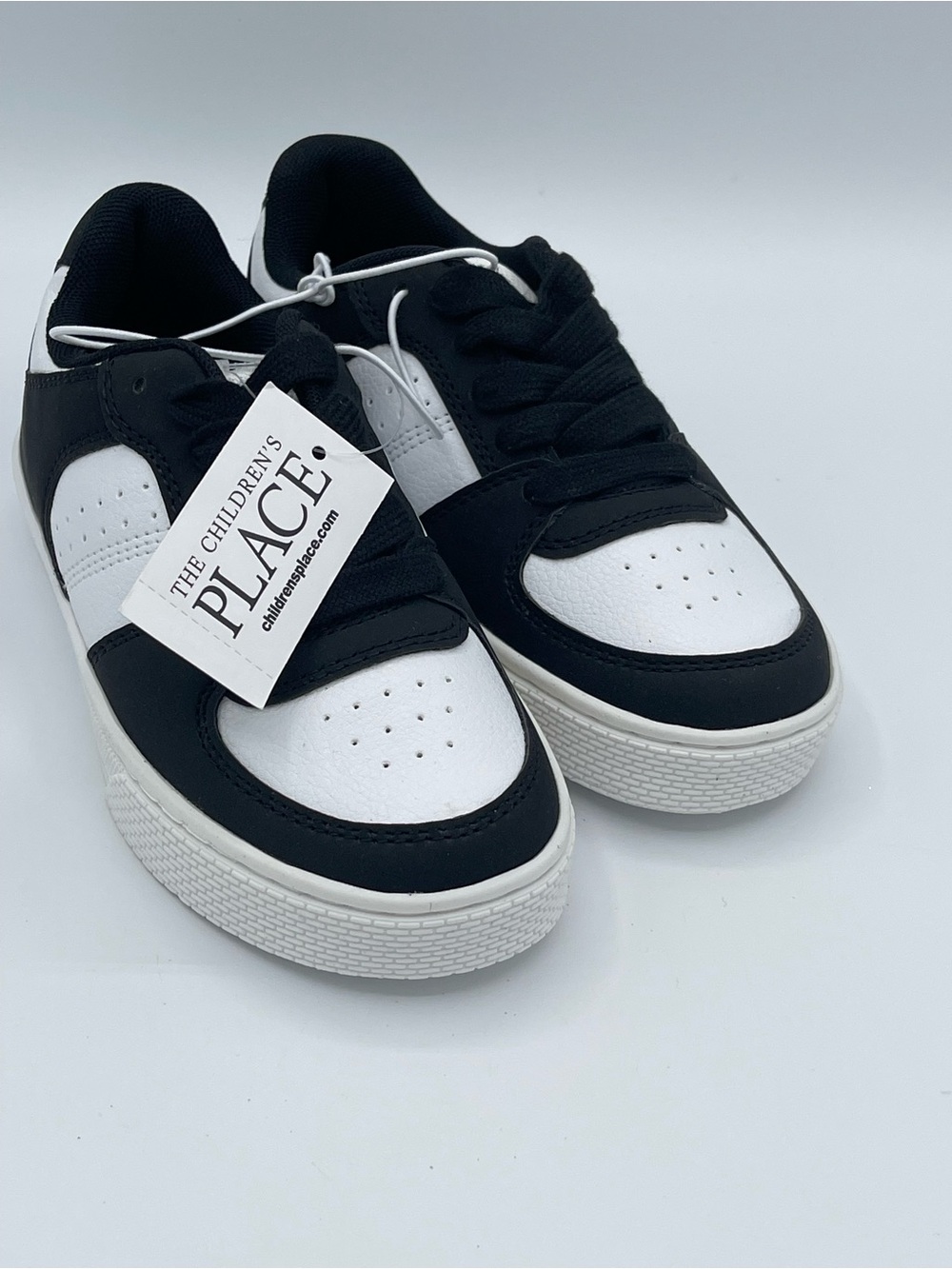 The Children's Place Black and White Low-Top Kids Sneakers